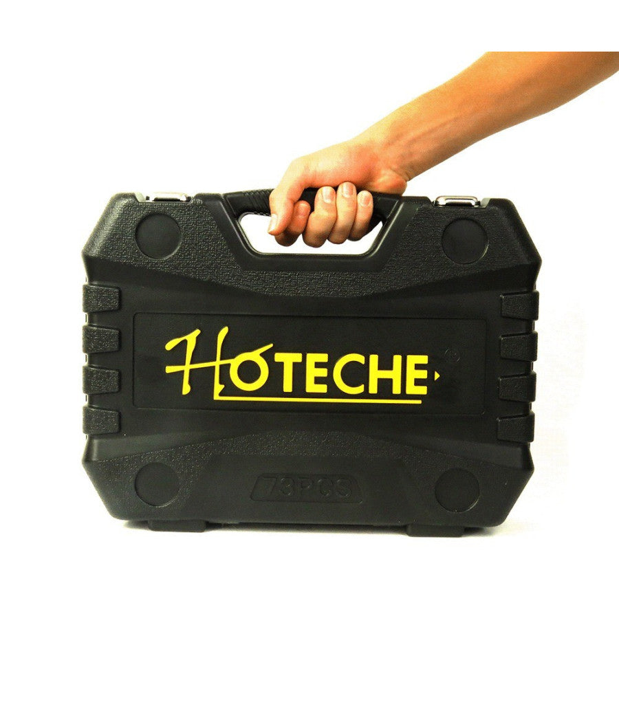 Valigia Set Chiavi A Bussola 73 Pezzi 1/2" 1/4" Chiavi A Cricchetto Reversibili         