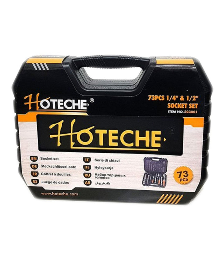 Valigia Set Chiavi A Bussola 73 Pezzi 1/2" 1/4" Chiavi A Cricchetto Reversibili         