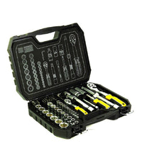 Valigia Set Chiavi A Bussola 73 Pezzi 1/2" 1/4" Chiavi A Cricchetto Reversibili         