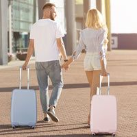 Valigia con ruote girevoli manico regolabile in altezza guscio in PC, Valigia approvata dalle compagnie aeree Blu-Attrezzatura da campeggio