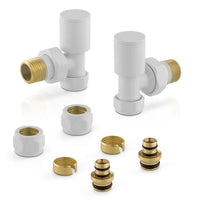 Valvole per termoarredo bianche con raccordi multistrato da 16 mm G 1/2