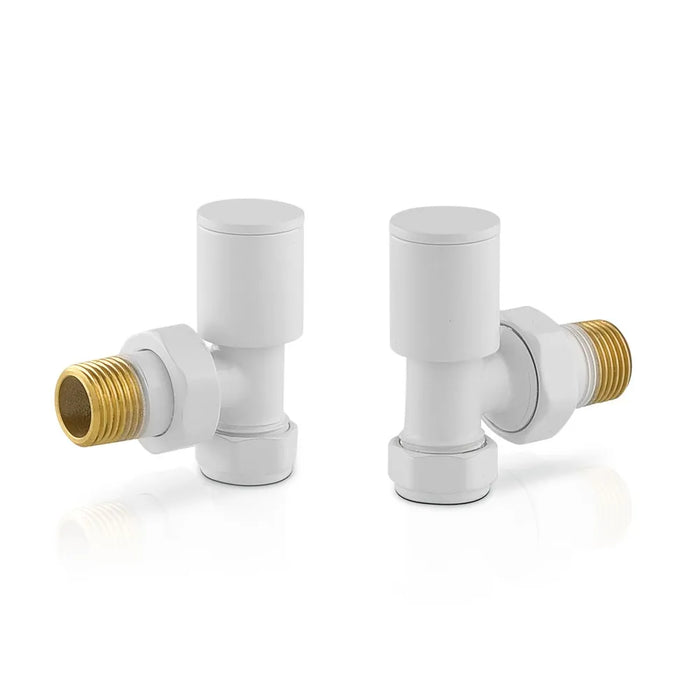 Valvole per termoarredo bianche con raccordi multistrato da 16 mm G 1/2