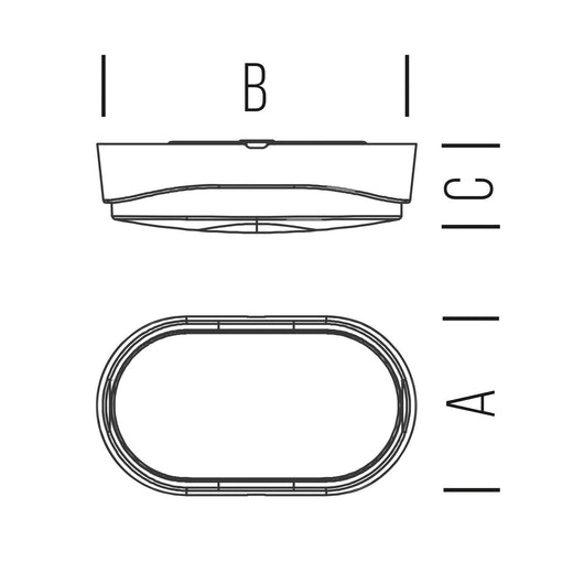 Plafoniera tonda led con sensore crepuscolare colore bianco e nero mod. Oviedo