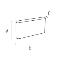 Applique led rettangolare doppio fascio colore antracite mod. Alicante