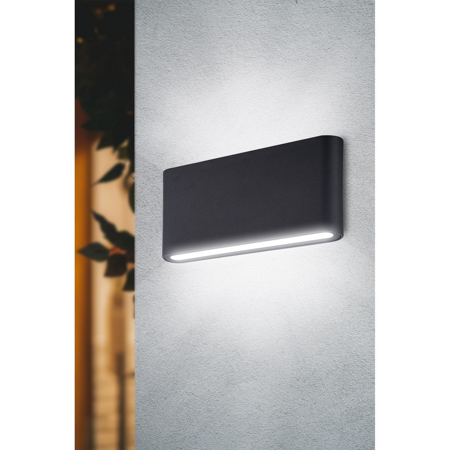 Applique led rettangolare doppio fascio colore antracite mod. Alicante