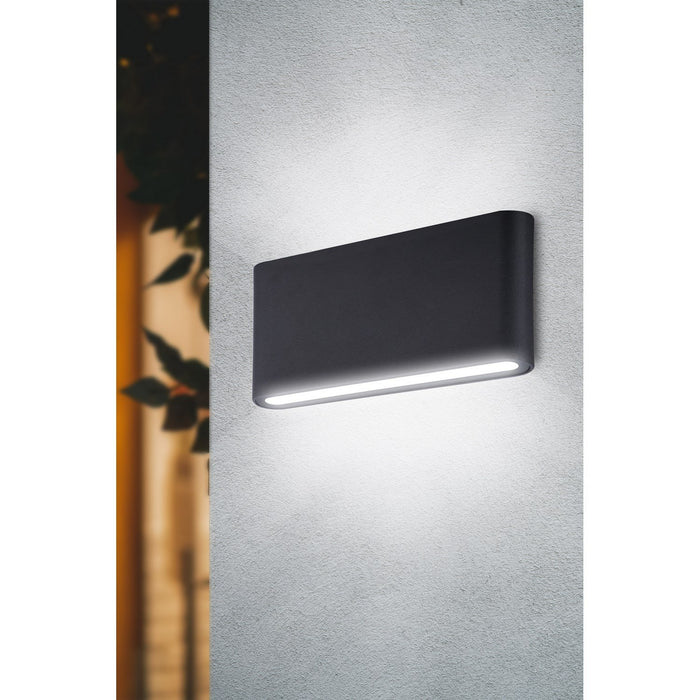 Applique led rettangolare doppio fascio colore antracite mod. Alicante