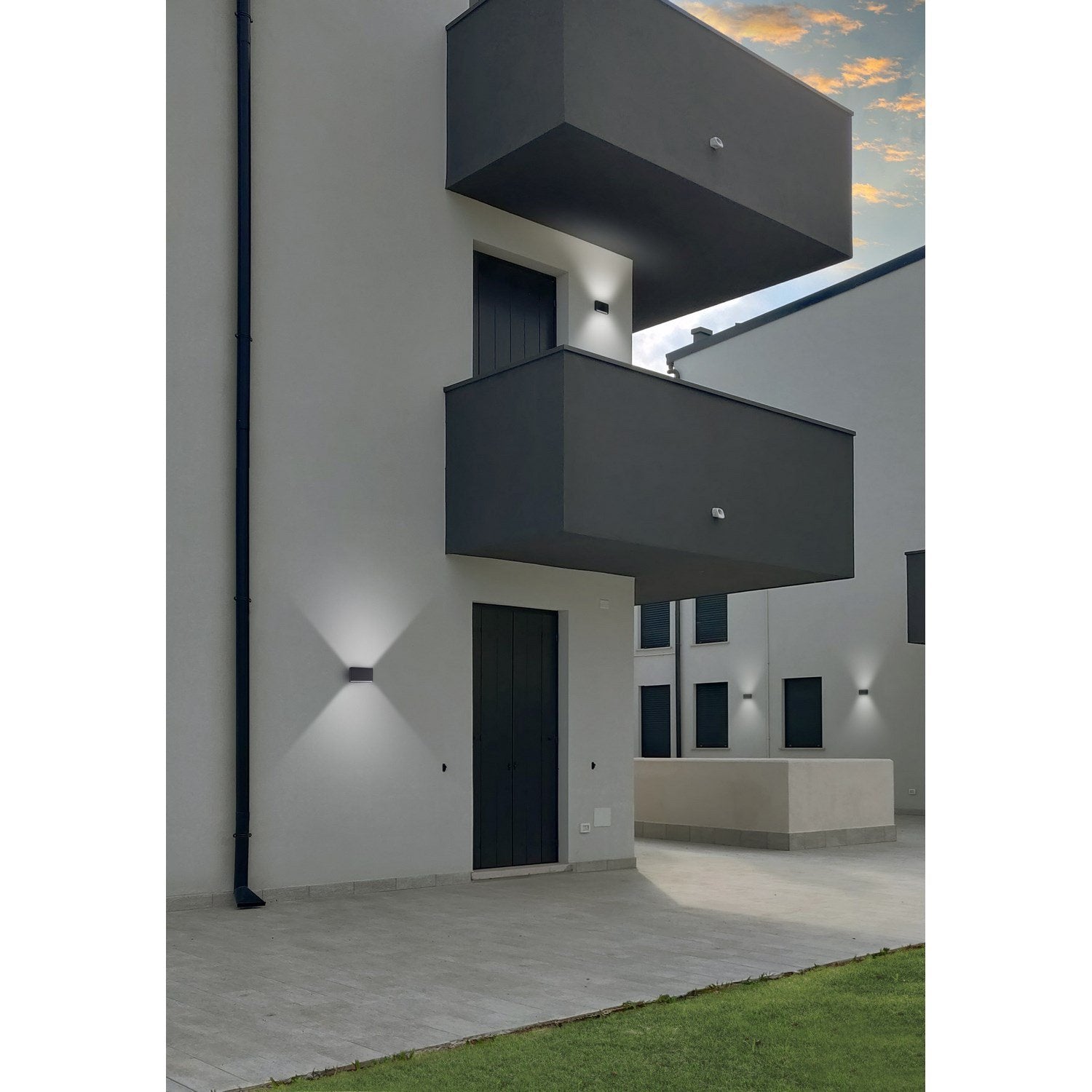 Applique led rettangolare doppio fascio colore antracite mod. Alicante