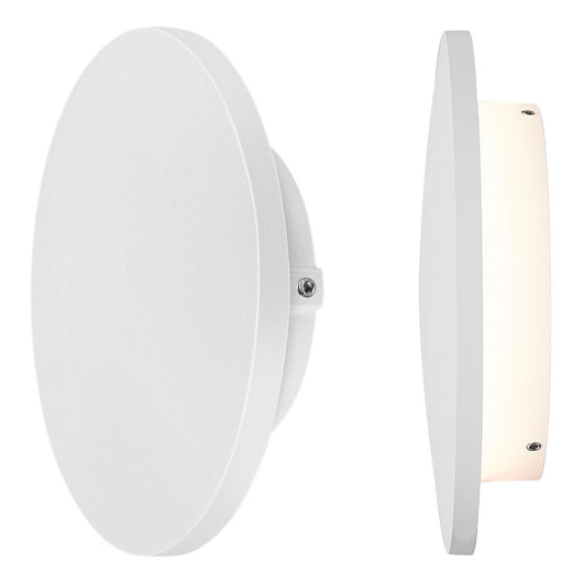 Applique led tonda da parete colore bianco mod. Luna
