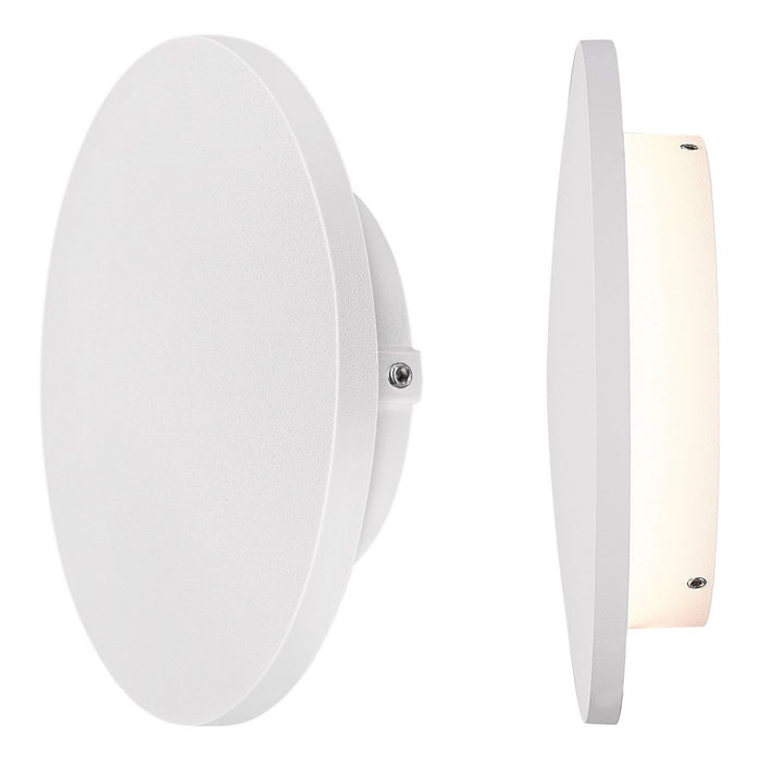 Applique led tonda da parete colore bianco mod. Luna
