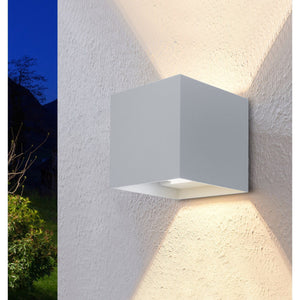 Applique led quadrata da parete con fascio regolabile colore bianco mod. Marbella