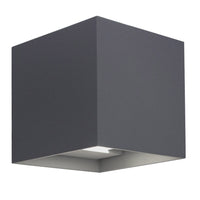 Applique led quadrata da parete con fascio regolabile colore antracite mod. Marbella