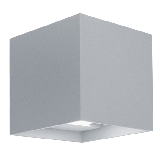 Applique led quadrata da parete con fascio regolabile colore grigio marina mod. Marbella