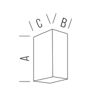 Applique led da parete a doppio fascio colore bianco mod. Toledo