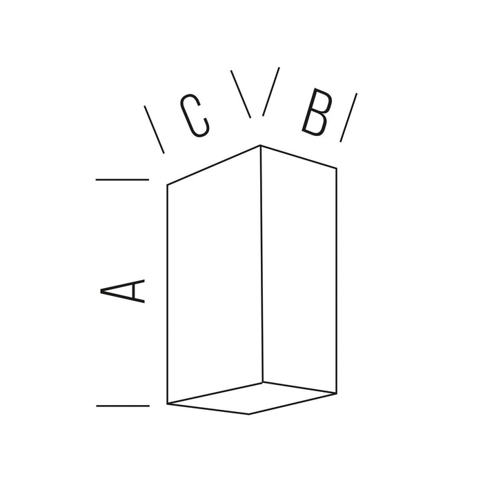 Applique led da parete a doppio fascio colore bianco mod. Toledo