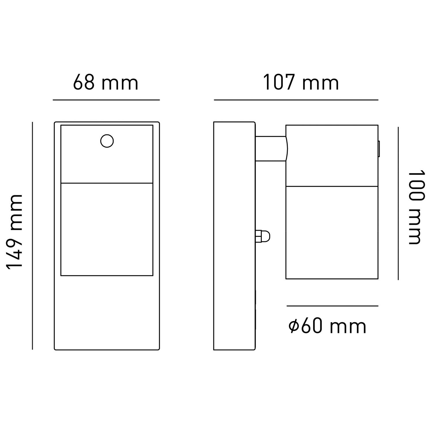 Applique da parete con sensore crepuscolare colore antracite mod. Avila