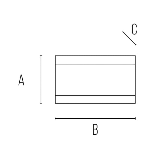 Applique led da parete colore corten mod. SEGOVIA110C