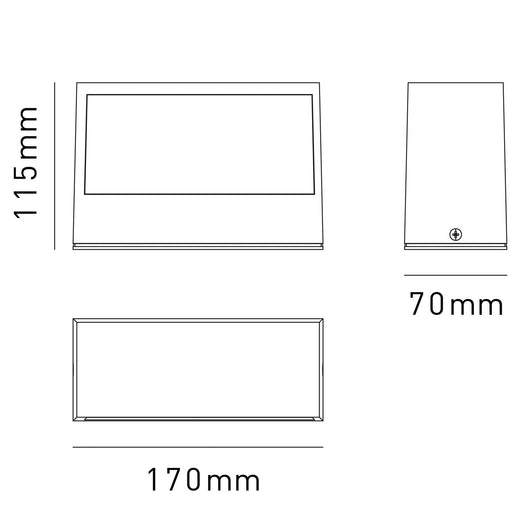 Applique led da parete colore bianco mod. Valencia