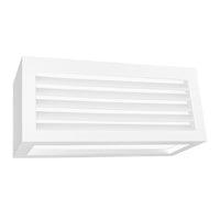 Applique led da parete a tre emissioni con griglia frontale colore bianco mod. Vigo 2