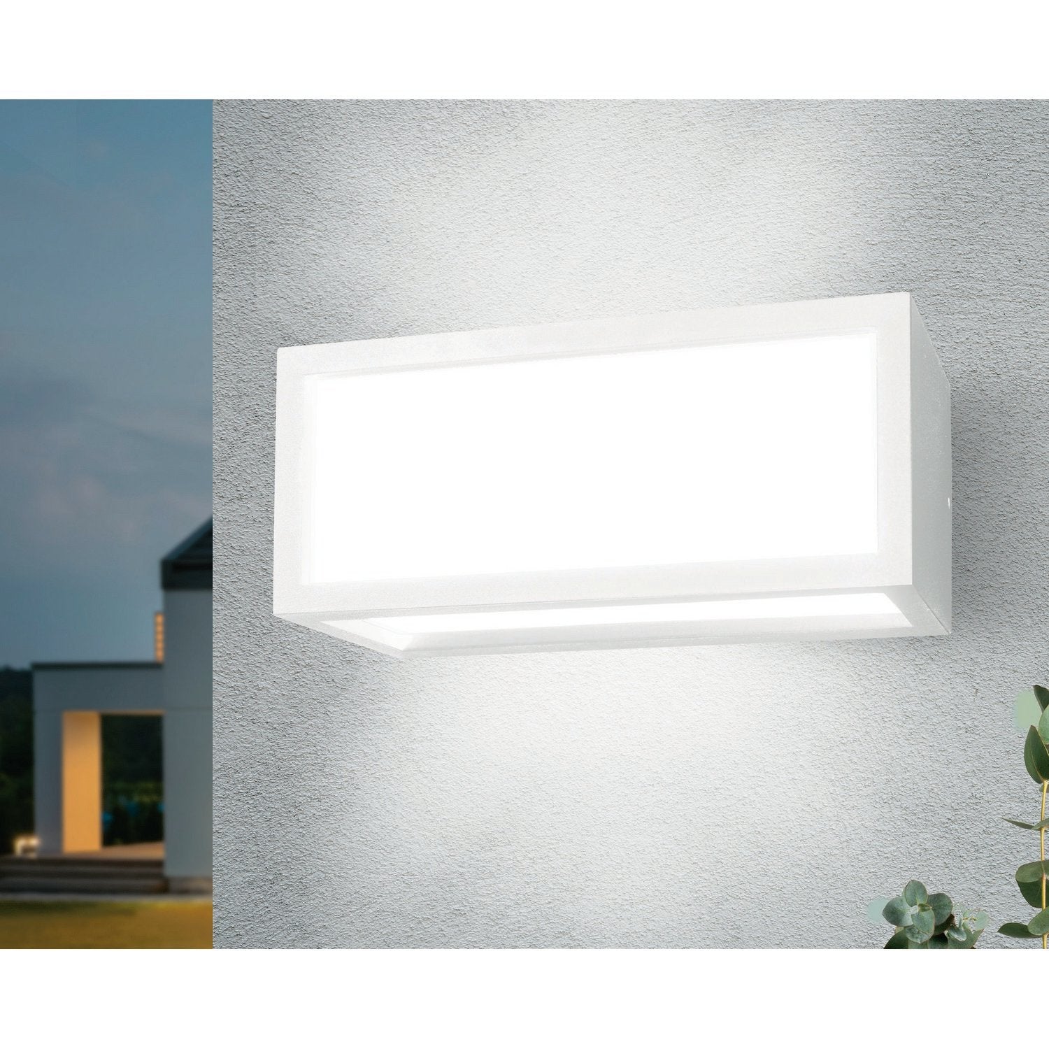 Applique led da parete a tre emissioni con griglia frontale colore bianco mod. Vigo 3