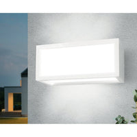 Applique led da parete a tre emissioni con griglia frontale colore bianco mod. Vigo 3