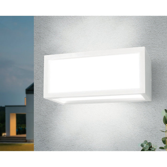 Applique led da parete a tre emissioni con griglia frontale colore bianco mod. Vigo 3