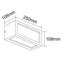 Applique led da parete a tre emissioni con griglia frontale colore bianco mod. Vigo 3