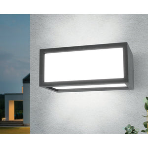 Applique led da parete a tre emissioni con griglia frontale colore antracite mod. Vigo 3