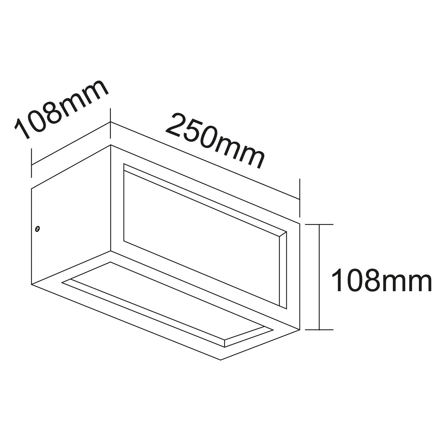 Applique led da parete a tre emissioni con griglia frontale colore antracite mod. Vigo 3