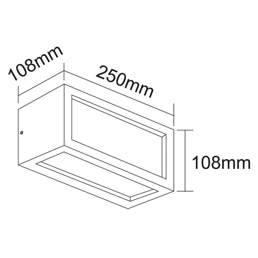 Applique led da parete a tre emissioni con griglia frontale colore antracite mod. Vigo 3