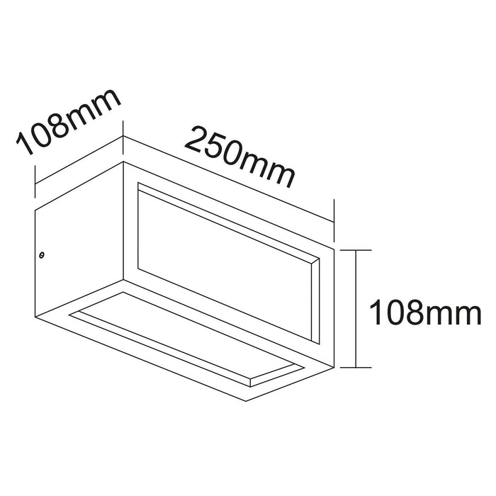 Applique led da parete a tre emissioni con griglia frontale colore antracite mod. Vigo 3