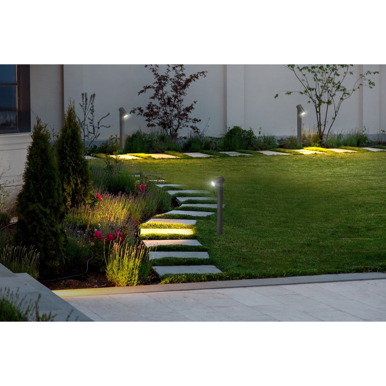 Paletto da giardino led colore antracite mod. Merida