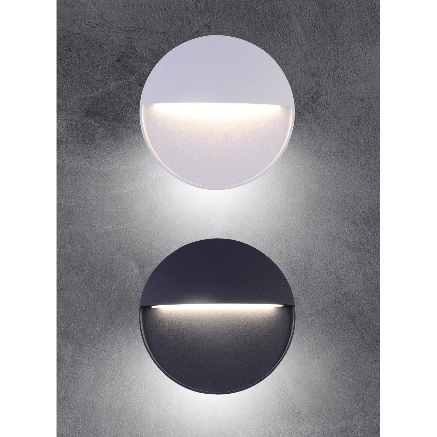 Segnapasso led da parete colore grigio marina mod. Bilbao 3R