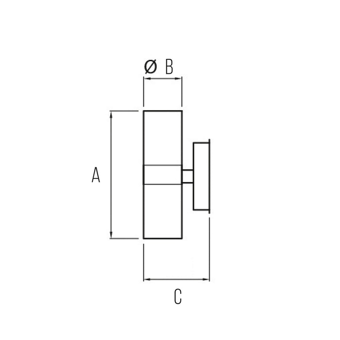 Applique led da parete colore bianco mod. Granada
