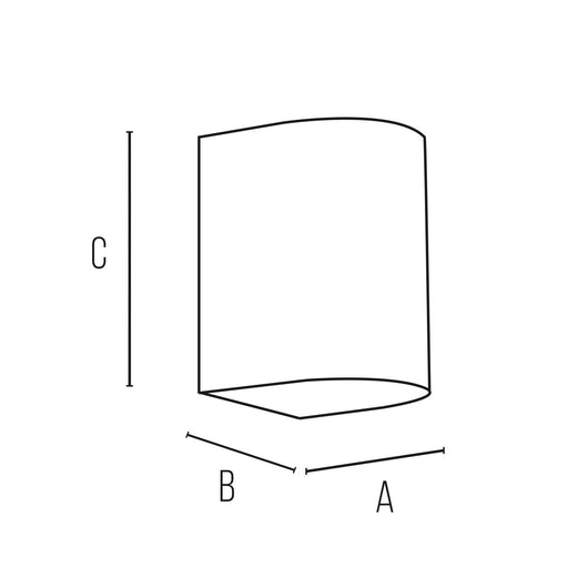 Applique led da parete colore corten mod. Cordova 1