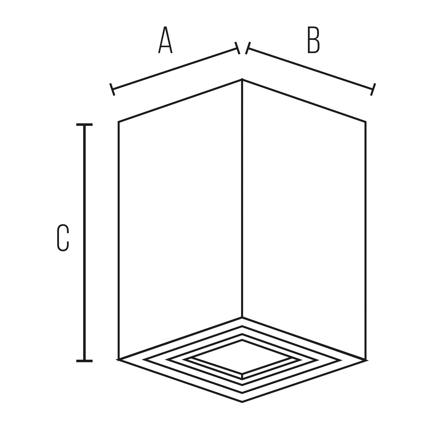 Plafoniera faretti led a soffitto colore bianco mod. Almeria