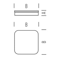 Plafoniera da parete o da soffitto colore bianca mod. Erika square