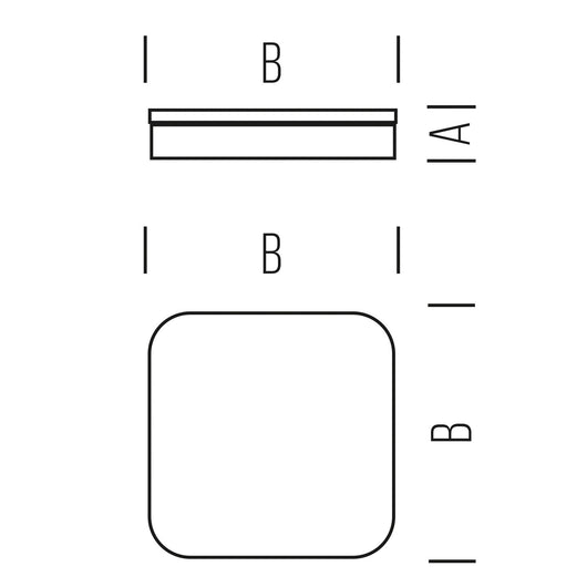 Plafoniera da parete o da soffitto colore bianca mod. Erika square