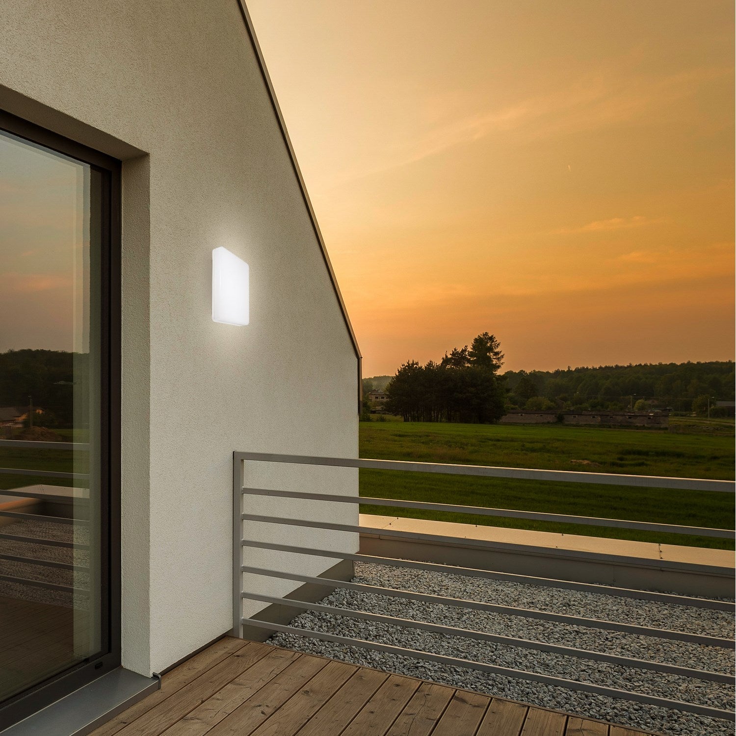 Plafoniera da parete o da soffitto colore bianca mod. Erika square