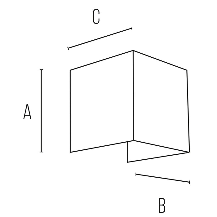 Applique led da parete a doppio fascio colore bianco mod. Marbella squared