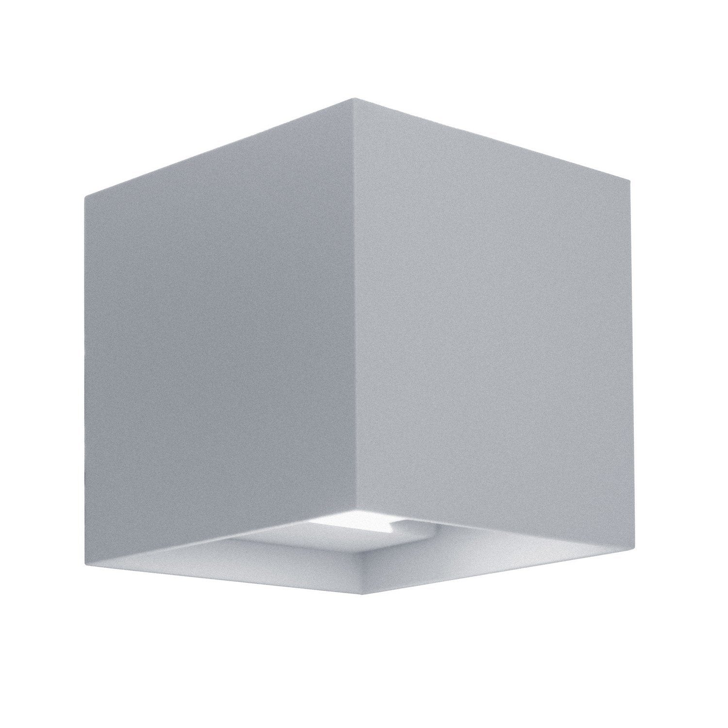 Applique led da parete a doppio fascio colore grigio marina mod. Marbella squared