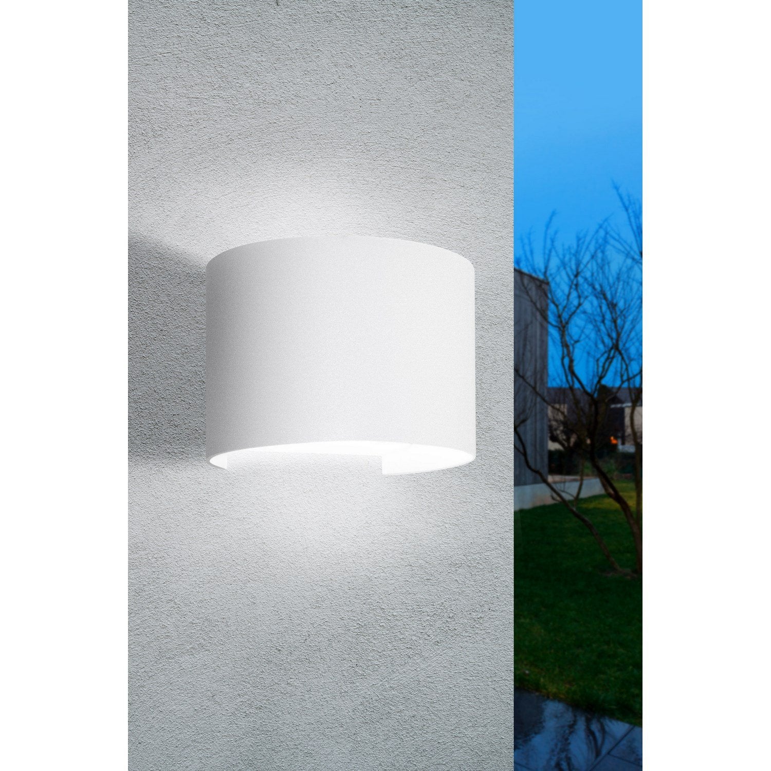 Applique led da parete a doppio fascio colore bianco mod. Marbella round