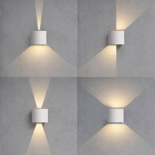 Applique led da parete a doppio fascio colore antracite mod. Marbella round