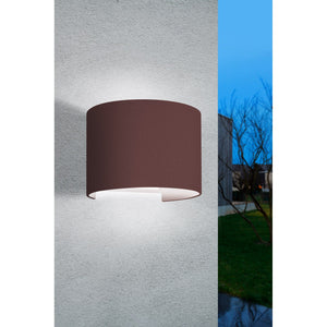 Applique led da parete a doppio fascio colore corten mod. Marbella round