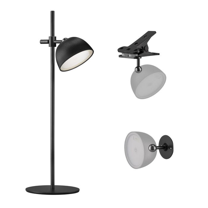 Lampada da tavolo led ricaricabile IP54 colore nero mod. Magnetika