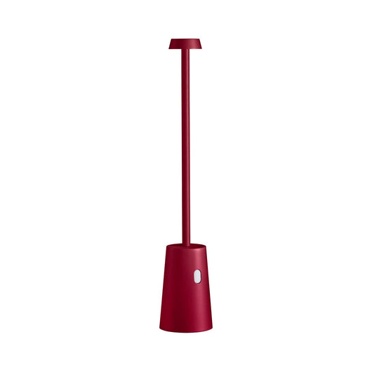 Lampada da tavolo led ricaricabile IP54 colore rosso lampone mod. Tag