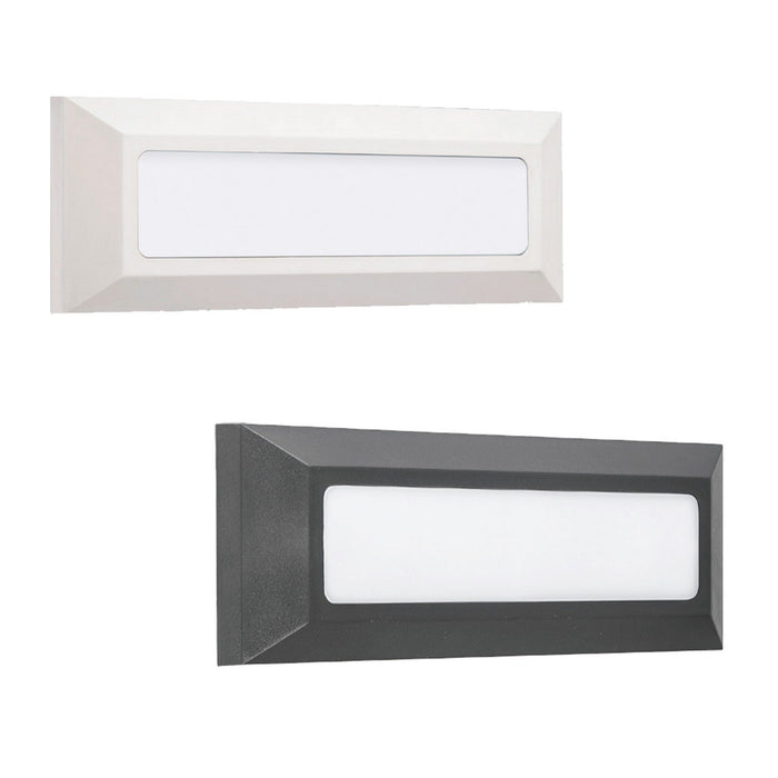 Segnapasso led da parete colore bianco e antracite mod. Soria
