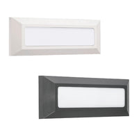Segnapasso led da parete colore bianco e antracite mod. Soria