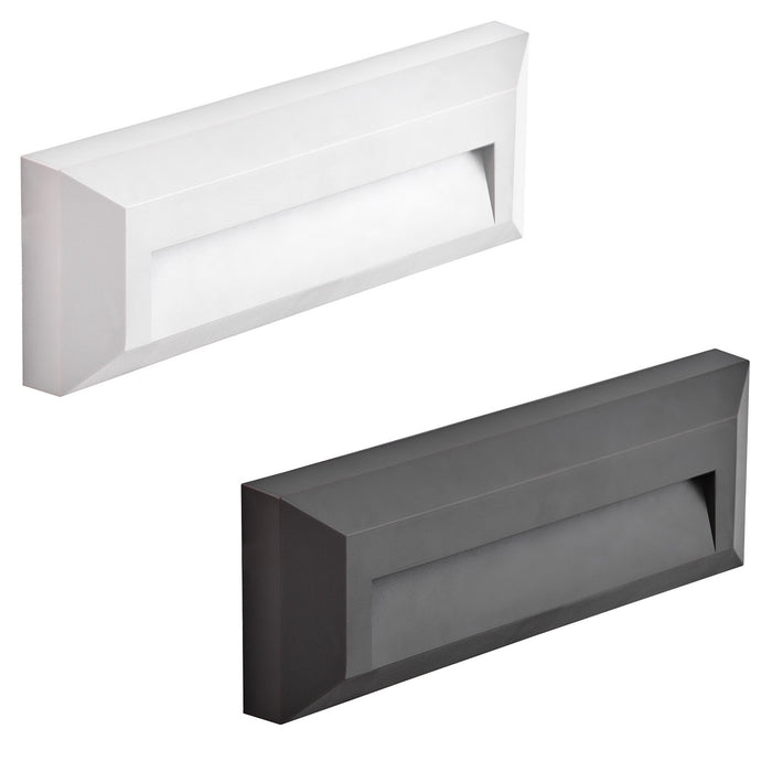 Segnapasso led da parete colore bianco e antracite mod. Soria