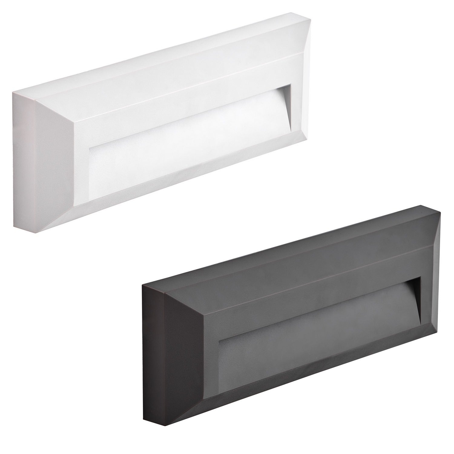 Segnapasso led da parete colore bianco e antracite mod. Soria