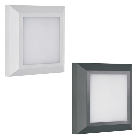 Segnapasso led da parete colore bianco e antracite mod. Soria